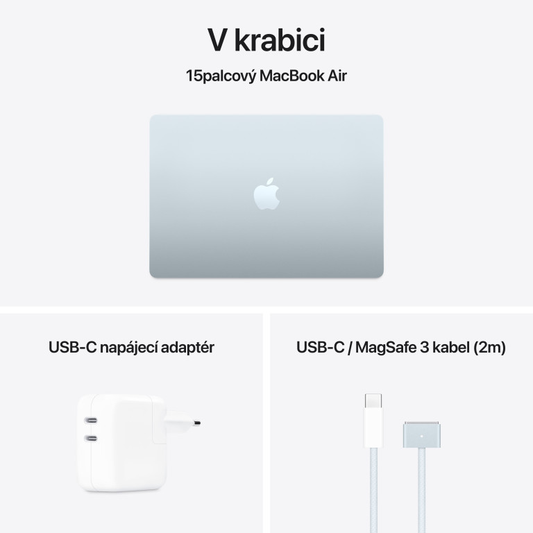 MacBook Air 15,M4 24GB/512GB SSD - Nebesky modrá
