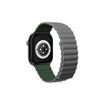 Magnetický remienok Epico pre Apple Watch 38/40/41 mm - sivý/zelený