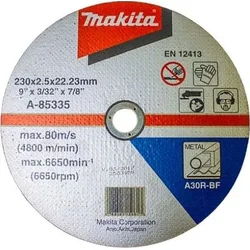 Makita A-85335 Rezný kotúč 230x2,5x22 oceľ