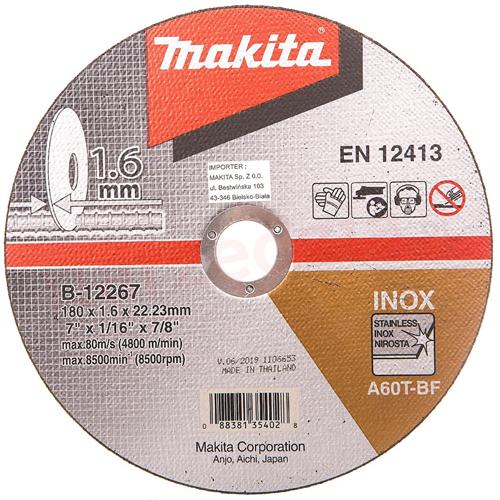 Makita B-12267 řezný kotouč 180x1,6x22 nerez