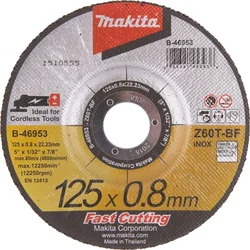Makita B-46953 rezný kotúč 125x0,8x22 z nehrdzavejúcej ocele
