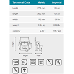MAKITA brašna se dvěma přihrádkami 260x145x270mm