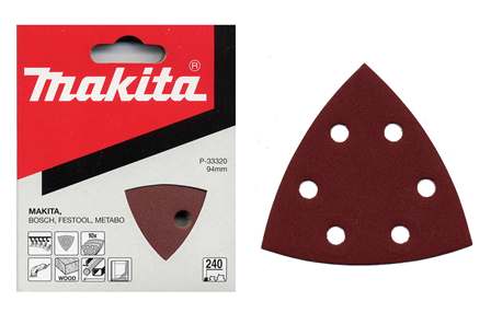 MAKITA brúsny papier na suchý zips 94x94x94mm 6 otvorov K100 10ks=oldP-01591