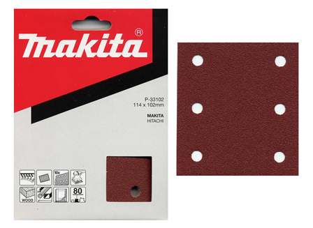 MAKITA brusný papír 102x114mm 6 děr K150 10ks=oldP-01529