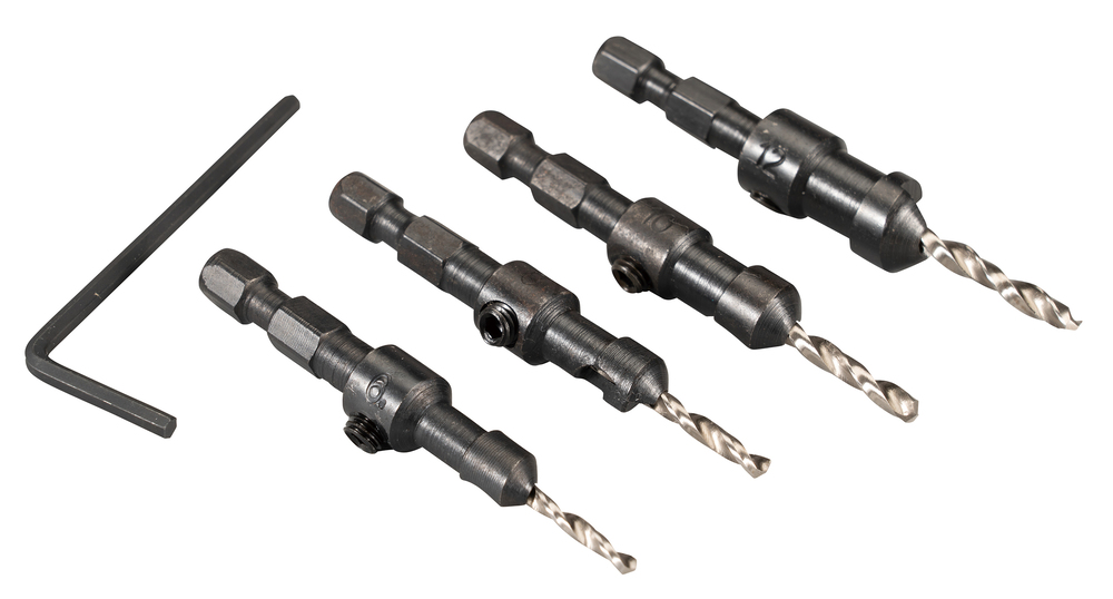 MAKITA sada vrtáků šestihran 1/4" se záhlubníkem 4 ks v plastové krabičce