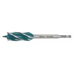MAKITA vrták do dřeva čtyřbřitý šestihran 1/4" 22x165mm