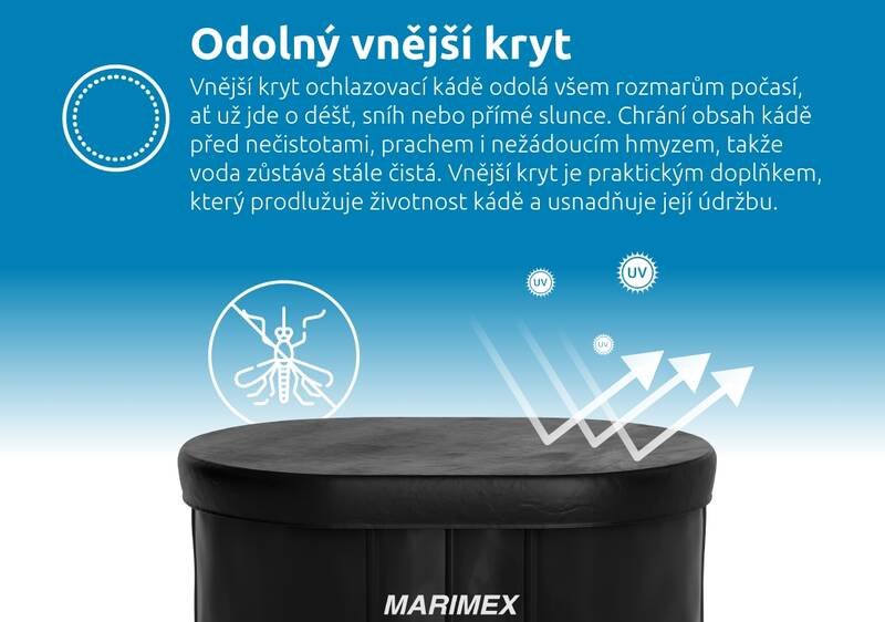 MARIMEX Káď ochlazovací ovál 125x75x77cm černá