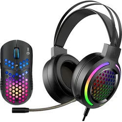 Marvo set myši a sluchátek MH01BK, černý