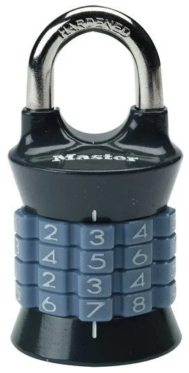 Master Lock Kombinačný visiaci zámok vertikálne 1535EURDGRY - šedá farba