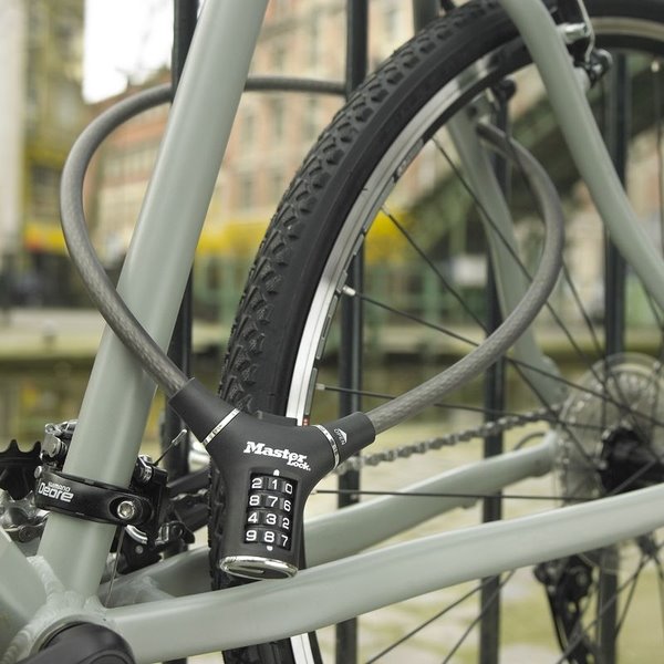 Master Lock Oceľové kombinačné lanko na bicykel 8229EURDPRO - 0,9m čierne