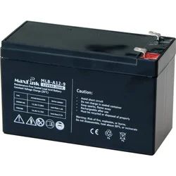 MaxLink olovená batérie AGM 12V 9Ah,Faston 6,3mm MLB-A12-9