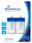 MediaRange Premium Alkalické batérie Baby C 1,5V blister 2ks/balenie
