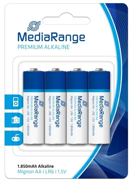 MediaRange Premium Alkalické batérie LR06 (AA) 1,5V blister 4ks/balenie