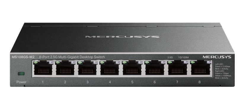 Mercusys MS108GS-M2 8x2,5G Stolný prepínač