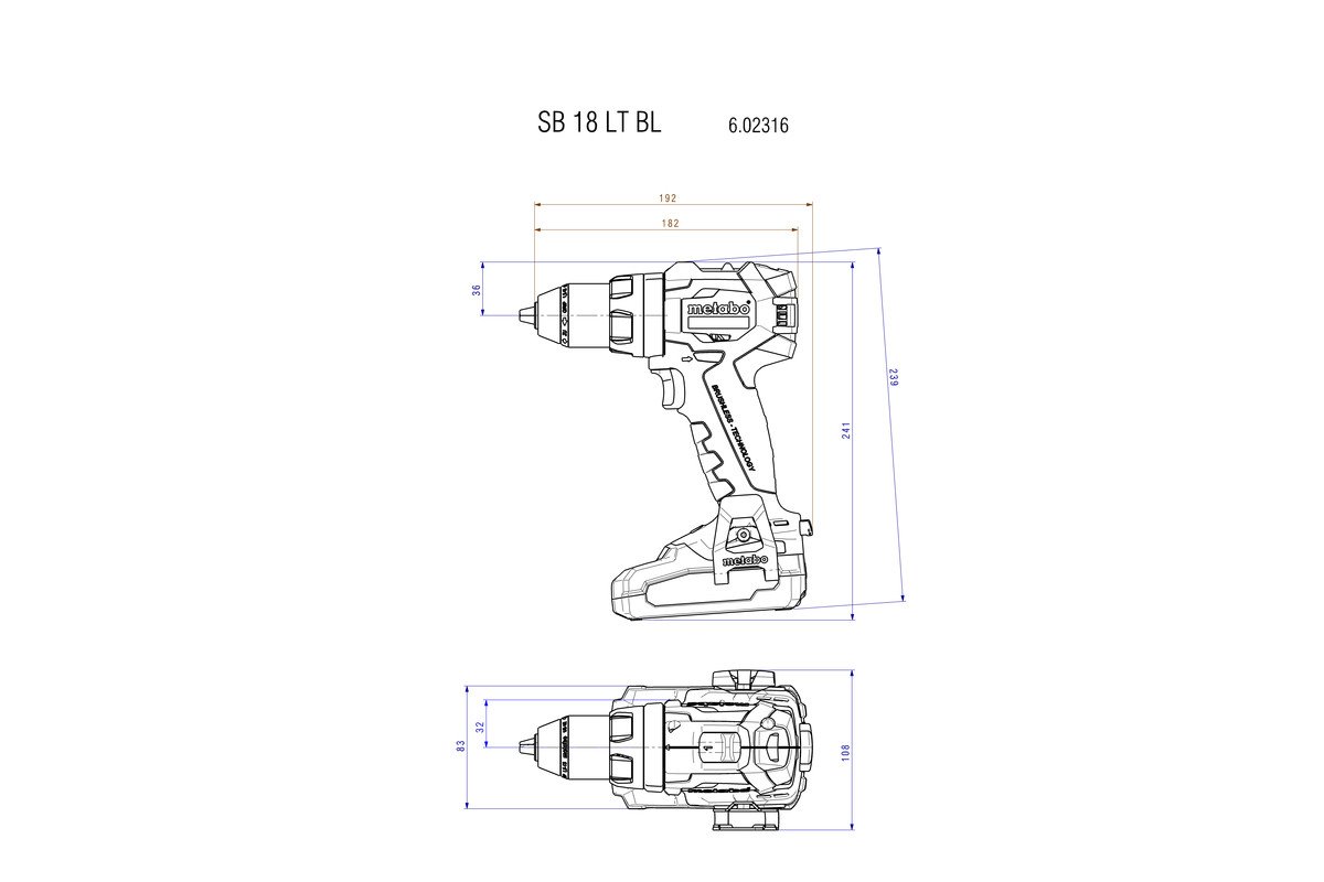 Metabo SB 18 LT BL (602316840)