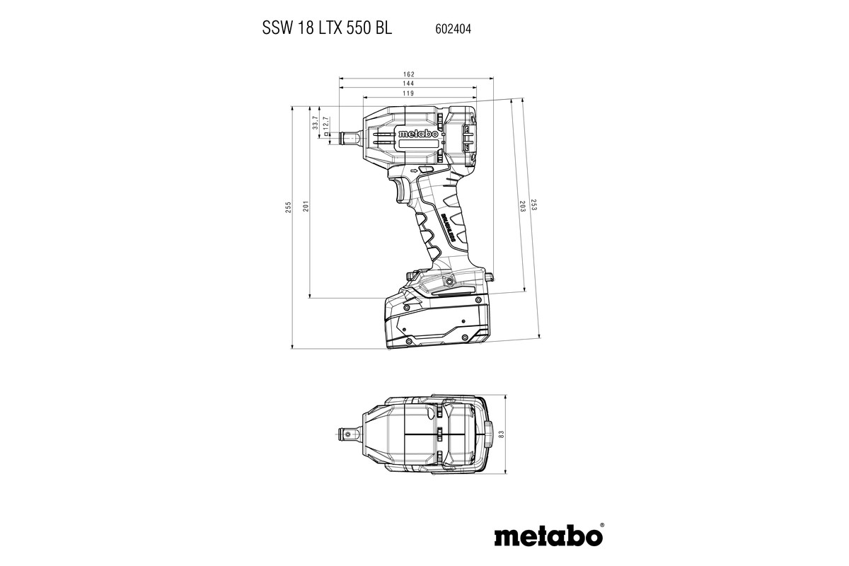 Metabo SSW 18 LTX 550 BL, metaBOX (602404840)