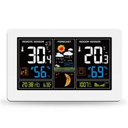 Meteostanica Solight, extra veľký farebný LCD displej, teplota, vlhkosť, tlak, RCC, nabíjanie cez USB, biela