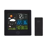 Meteostanica Solight, farebný LCD displej, teplota, vlhkosť, RCC, čierna