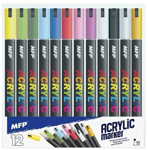 MFP Akrylový popisovač 4mm sada 12ks
