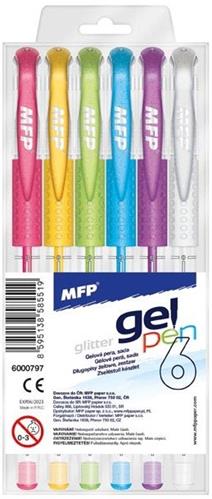 MFP Gelové pero set GLITTER 6 ks GG1038-6