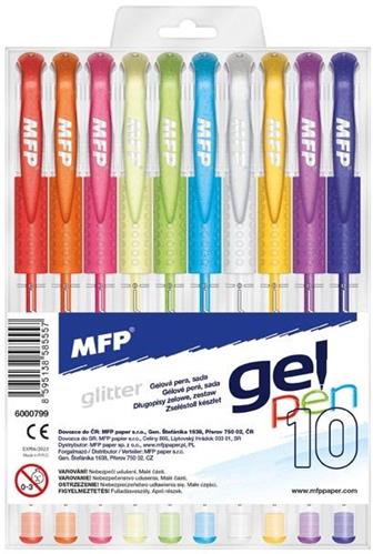 MFP Súprava gélových pier GLITTER 10 ks GG1068-10