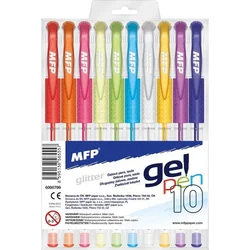 MFP Súprava gélových pier GLITTER 10 ks GG1068-10