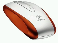 MG LOGITECH V500 Cordless Notebook Mouse ORANGE, USB