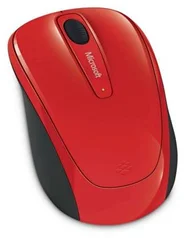MICROSOFT myš Wireless Mobile Mouse 3500 Flame Red Gloss bezdrátová pro notebooky, USB nano přijímač
