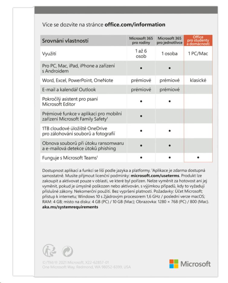 Microsoft Office 2021 pro domácnosti a studenty CZ (79G-05380)