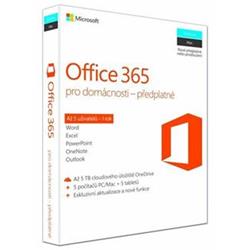 Microsoft Office 365 pro domácnosti CZ - 5 uživatelů (6GQ-00721)