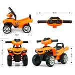Milly Mally Detská kolobežka so zvukom Quad Bike Monster Orange