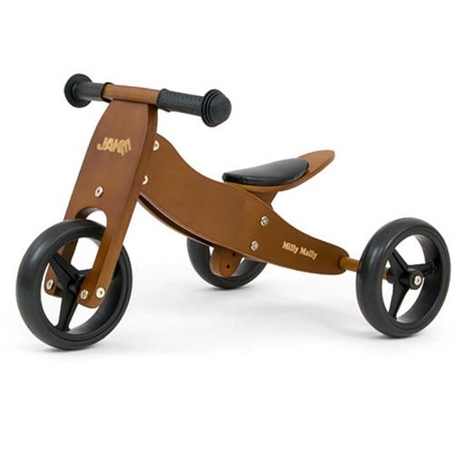Milly Mally Detský multifunkčný bicykel 2v1 JAKE Dark Natural