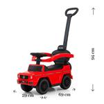 Milly Mally Scooter s vodiacou tyčou MERCEDES G350d červená