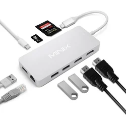 Minix NEO-C Plus Multiport Adapter USB-C HDMI Silver