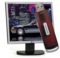 MO Bundle LG 17''LCD L1752S-SF Silver 8ms,1400:1 + USB FLASH DISK 2GB