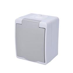 Mokrá zásuvka Solight IP54, sivá