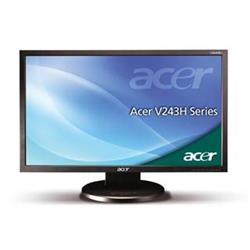 Monitor ACER V243HLAObmd 24" LCD LED black, Full HD,12mil.:1, 250cd/m2, 5MS, DVI, Repro, Eco