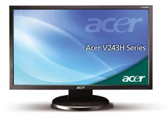 Monitor ACER V243HLbmd 24" LCD LED 1920×1080,8mil.:1,300cd/m2, 2MS, DVI, Repro, Black, EcoDisplay (ADM)