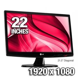 Monitor LG 22" LCD Piano Black 30000:1, Full HD, 5ms, DVI
