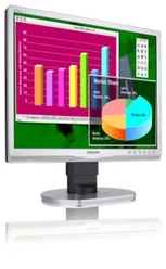 Monitor Philips 19B1CS 19" LCD 19" stříbrný, 5ms, 25000:1, DVI, USB, repro
