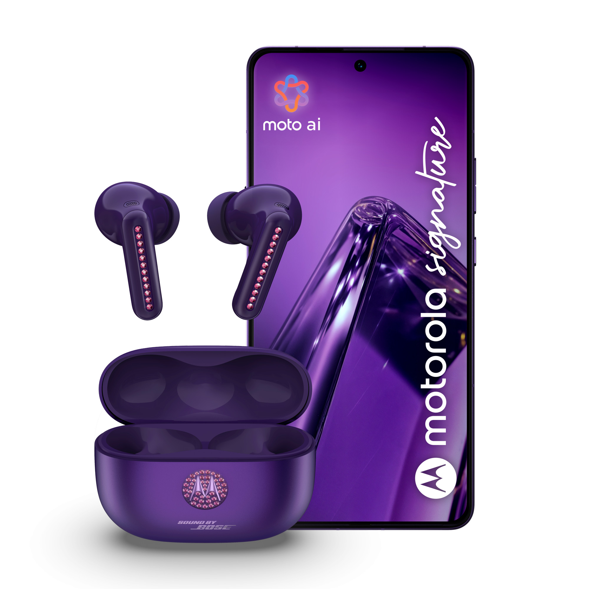 Motorola Signature Crystals od Swarovski PANTONE Violet Indigo