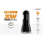 Múdra nabíjačka do auta ALIGATOR Power Delivery 20W, USB-C + USB-A CHPD0005