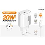 Múdra sieťová nabíjačka ALIGATOR Power Delivery 20W, USB-C kábel pre iPhone/iPad CHPD0002