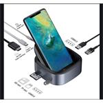 Multifunkčná stolová dokovacia stanica Baseus Mate Docking USB-C (USB-C, USB 3.0, 2*USB 2.0, 4KHDMI, čítačka kariet microSD/SD)