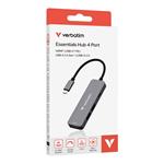Multiportový rozbočovač Verbatim USB-C Essentials 4 porty