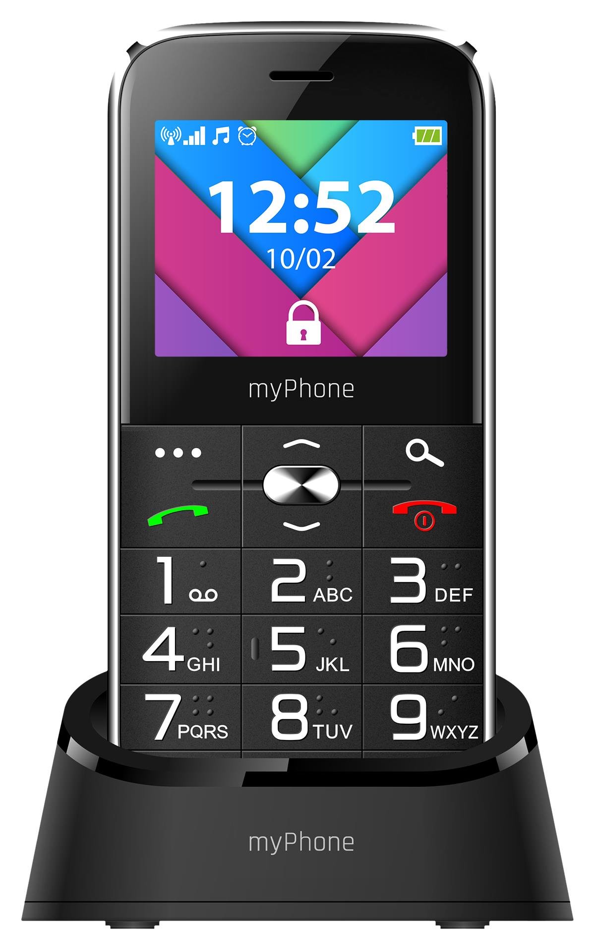 myPhone Halo C Senior Čierny