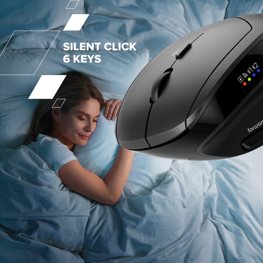 Myš CANYON MW-25 Ergonomická LED AA Dvojitý režim Bezdrôtová čierna