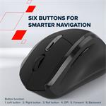 Myš CANYON OnClick 17 Ergonomická 6 tlačidiel 1600 DPI bezdrôtová čierna