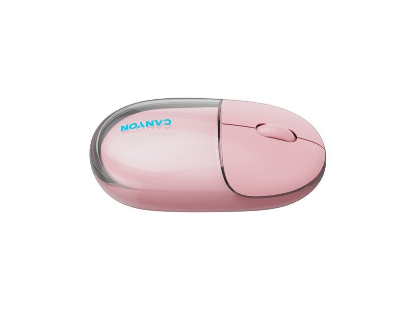 Myš CANYON OnClick 24 BT/ Wireless Transparent/Pink
