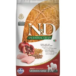 N&D LG DOG Adult M/L Chicken & Pomegranate 2,5kg granule pre psy